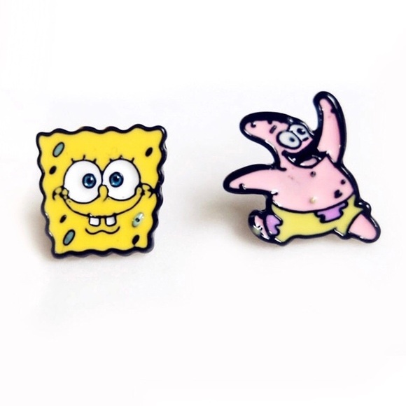 Jewelry - Spongebob Square Pants Enamel Stud Earrings
